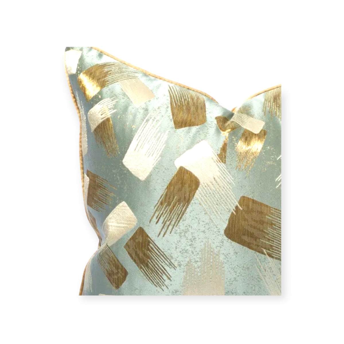 Sparkle Mint Green Pillow Cover — 22 × 22 Inches
